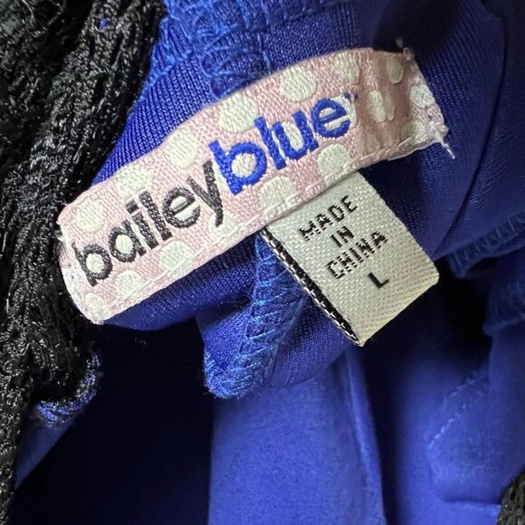 CLEARANCE! Bailey Blue Lace Front Bodycon/Sheath Dress Size L EUC - Picture 5 of 5